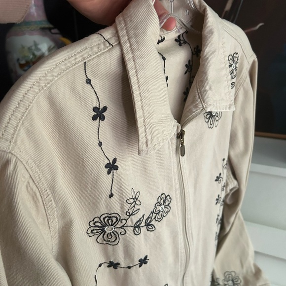 Y2K Floral Embroidered Women's Jacket Medium One Size - Picture 12 of 16